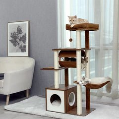 Luxury Cat Tree House Tower with Cabinet Solid Wood Cat Tree Posting Toy Multi-Level Kitten Cat Condo rascador gato arbre à chat AMT0094BN / as picture / United States,AMT0102GY / as picture / CZECH REPUBLIC,AMT0094BK / as picture / United States,AMT0102BN / as picture / CZECH REPUBLIC,AMT0103GY / as picture / United States,AMT0102BN / as picture / spain,AMT0102BN / as picture / United States,AMT0102GY / as picture / spain,AMT0102GY / as picture / United States,AMT0102GY / as picture / france,AMT0110GY / as