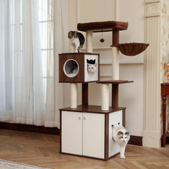 Luxury Cat Tree House Tower with Cabinet Solid Wood Cat Tree Posting Toy Multi-Level Kitten Cat Condo rascador gato arbre à chat AMT0094BN / as picture / United States,AMT0102GY / as picture / CZECH REPUBLIC,AMT0094BK / as picture / United States,AMT0102BN / as picture / CZECH REPUBLIC,AMT0103GY / as picture / United States,AMT0102BN / as picture / spain,AMT0102BN / as picture / United States,AMT0102GY / as picture / spain,AMT0102GY / as picture / United States,AMT0102GY / as picture / france,AMT0110GY / as