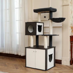 Luxury Cat Tree House Tower with Cabinet Solid Wood Cat Tree Posting Toy Multi-Level Kitten Cat Condo rascador gato arbre à chat AMT0094BN / as picture / United States,AMT0102GY / as picture / CZECH REPUBLIC,AMT0094BK / as picture / United States,AMT0102BN / as picture / CZECH REPUBLIC,AMT0103GY / as picture / United States,AMT0102BN / as picture / spain,AMT0102BN / as picture / United States,AMT0102GY / as picture / spain,AMT0102GY / as picture / United States,AMT0102GY / as picture / france,AMT0110GY / as