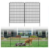 Decorative Garden Fence 10 Panels 23.6 ft(L) X 40 in(H) Animal Barrier for Yard, Patio, Garden Borders, No-Dig Outdoor Fencing with Rustproof Metal Panels, Temporary Ground Stakes for Dogs, Rabbit Dog Playpen 10 Panels-23.6 ft(L) X 40 in(H)