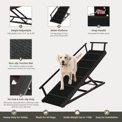 PANTAZO Pet Ramp Folding Portable Wooden Dog & Cat Ramps for Couch or Bed PA903 Pet Ramp
