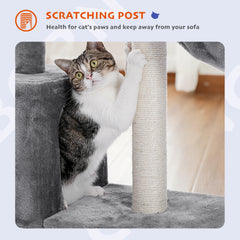 Cat Tree Small Cat Tower Cat Condo for Indoor Cats with Sisal Covered Scratching Post, Deep Hammock for Kittens and Small Cats AMT0044GY-GL / france,AMT0044GY-GL / CZECH REPUBLIC,AMT0044GY-GL / United States,AMT0173GY / CZECH REPUBLIC,AMT0173GY / france,AMT0173GY / United States