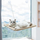 Foldable Cat Window Perch Bed Hammock Cat Window Wall Perch Hammock Seat with 4 Strong Suction Cups one size / Khaki / Square,one size / Pink / Square