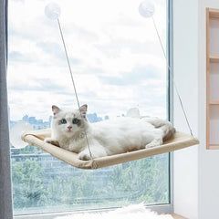Foldable Cat Window Perch Bed Hammock Cat Window Wall Perch Hammock Seat with 4 Strong Suction Cups one size / Khaki / Square,one size / Pink / Square
