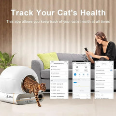 Self-Cleaning Cat Litter Box Automatic 65 Large Cat Toilet Litter Tray Ionic Deodorizer 3 roll bags,cat litter box