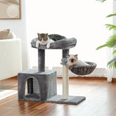 Cat Tree Small Cat Tower Cat Condo for Indoor Cats with Sisal Covered Scratching Post, Deep Hammock for Kittens and Small Cats AMT0044GY-GL / france,AMT0044GY-GL / CZECH REPUBLIC,AMT0044GY-GL / United States,AMT0173GY / CZECH REPUBLIC,AMT0173GY / france,AMT0173GY / United States