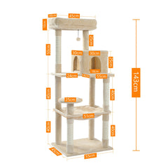 5-Level Cat Tree for Indoor Cats Cat Tower for Large Cats with Large Hammock Sisal Covered Scratching Posts Cozy Condo Top Perch AMT0110BG-LF / france,AMT0110BG-LF / United States,AMT0110GY-LF / United States,AMT0110GY-LF / CZECH REPUBLIC,AMT0110BG-LF / CZECH REPUBLIC,AMT0110GY-LF / france