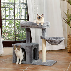 Cat Tree Small Cat Tower Cat Condo for Indoor Cats with Sisal Covered Scratching Post, Deep Hammock for Kittens and Small Cats AMT0044GY-GL / france,AMT0044GY-GL / CZECH REPUBLIC,AMT0044GY-GL / United States,AMT0173GY / CZECH REPUBLIC,AMT0173GY / france,AMT0173GY / United States