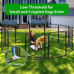 Dog Playpen Outdoor Extra Wide 24 Panels Heavy Duty Dog Fence PS7309*2 Dog Playpen