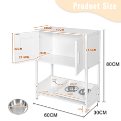 Cat Bowl Stand Cabinet PF029 Cat Feeding Stations