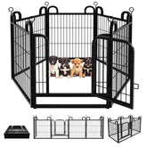 Puppy Playpen Small Dog Fence Indoor Outdoor 24in High -6 Panels and 8 Panels PS770 PS773 6 panels,8panels