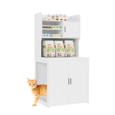 Cat Litter Box Enclosure Cabinet PF018