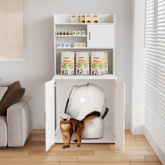 Cat Litter Box Enclosure Cabinet PF018