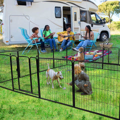 16 Panels Heavy Duty Dog Pen 32"W x 24"H,32"W x 32"H,32"W x 40"H,32"W x 47"H