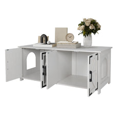 Double CatS Room Wooden Cat Litter Cabinet PF011