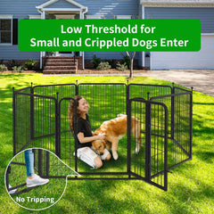 16 Panels Heavy Duty Dog Pen 32"W x 24"H,32"W x 32"H,32"W x 40"H,32"W x 47"H