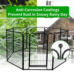 16 Panels Heavy Duty Dog Pen 32"W x 24"H,32"W x 32"H,32"W x 40"H,32"W x 47"H