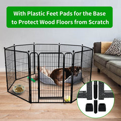 8 Panels Heavy Duty Dog Pen 24"-47" 32"W x 24"H,32"W x 32"H,32"W x 40"H,32"W x 47"H