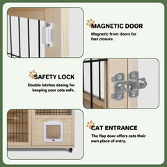 Wooden Cat House with Scratching Post PF005/006 Large,Medium