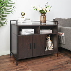 Cat Litter Box Furniture Hidden HW1193 Cat Litter Box Furniture