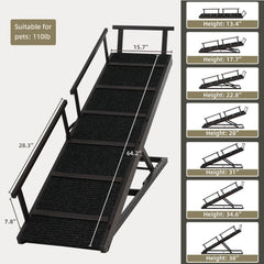 PANTAZO Pet Ramp Folding Portable Wooden Dog & Cat Ramps for Couch or Bed PA903 Pet Ramp