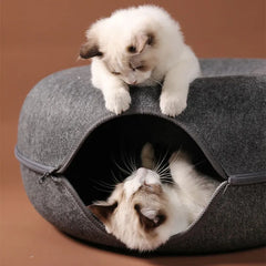 Donut Cat Bed Pet Cat Tunnel Interactive Game Toy Cat Bed Dual-use Indoor Toy Kitten Sports Equipment Cat Training Toy Cat House Gray / 50X20cm,Dark gray / 50X20cm,Coffee / 50X20cm,Khaki / 50X20cm,Gray / 60X27cm,Khaki / 60X27cm,Dark gray / 60X27cm,Blue / 60X27cm,Pink / 50X20cm,Pink / 60X27cm,Blue / 50X20cm,Coffee / 60X27cm,Cream white / 60X27cm,Cream white / 50X20cm