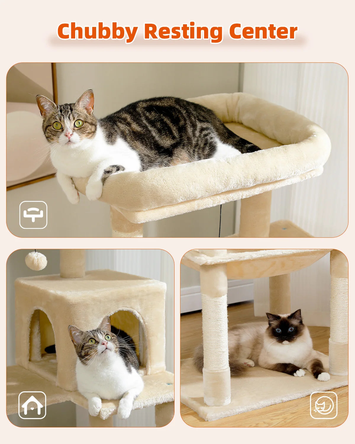 5-Level Cat Tree for Indoor Cats Cat Tower for Large Cats with Large Hammock Sisal Covered Scratching Posts Cozy Condo Top Perch AMT0110BG-LF / france,AMT0110BG-LF / United States,AMT0110GY-LF / United States,AMT0110GY-LF / CZECH REPUBLIC,AMT0110BG-LF / CZECH REPUBLIC,AMT0110GY-LF / france