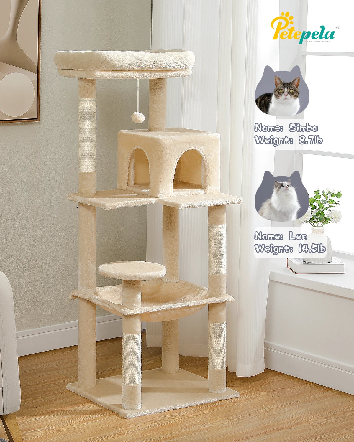 5-Level Cat Tree for Indoor Cats Cat Tower for Large Cats with Large Hammock Sisal Covered Scratching Posts Cozy Condo Top Perch AMT0110BG-LF / france,AMT0110BG-LF / United States,AMT0110GY-LF / United States,AMT0110GY-LF / CZECH REPUBLIC,AMT0110BG-LF / CZECH REPUBLIC,AMT0110GY-LF / france