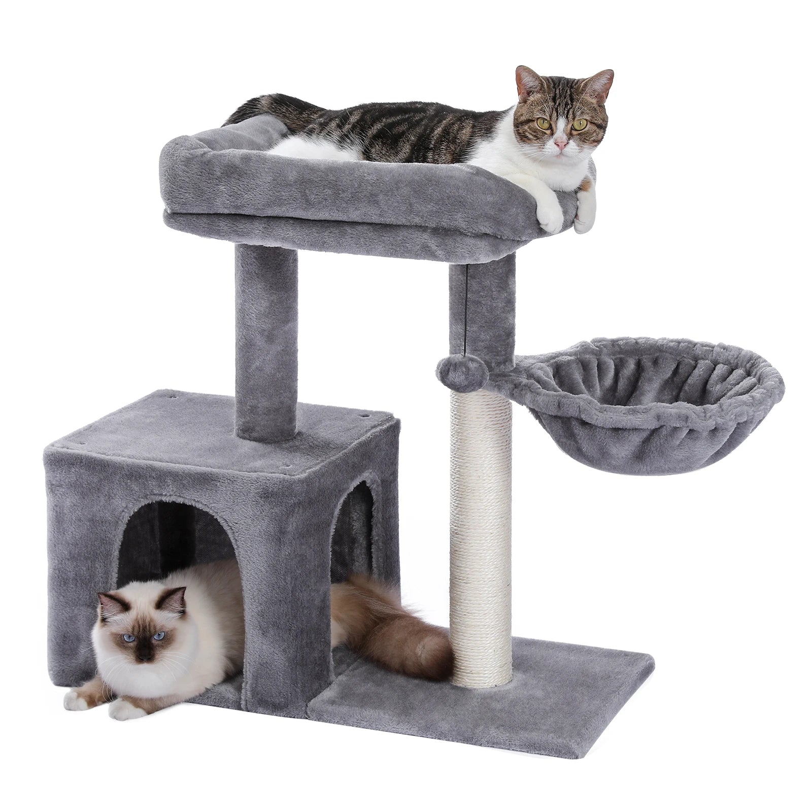 Cat Tree Small Cat Tower Cat Condo for Indoor Cats with Sisal Covered Scratching Post, Deep Hammock for Kittens and Small Cats AMT0044GY-GL / france,AMT0044GY-GL / CZECH REPUBLIC,AMT0044GY-GL / United States,AMT0173GY / CZECH REPUBLIC,AMT0173GY / france,AMT0173GY / United States