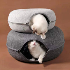 Donut Cat Bed Pet Cat Tunnel Interactive Game Toy Cat Bed Dual-use Indoor Toy Kitten Sports Equipment Cat Training Toy Cat House Gray / 50X20cm,Dark gray / 50X20cm,Coffee / 50X20cm,Khaki / 50X20cm,Gray / 60X27cm,Khaki / 60X27cm,Dark gray / 60X27cm,Blue / 60X27cm,Pink / 50X20cm,Pink / 60X27cm,Blue / 50X20cm,Coffee / 60X27cm,Cream white / 60X27cm,Cream white / 50X20cm