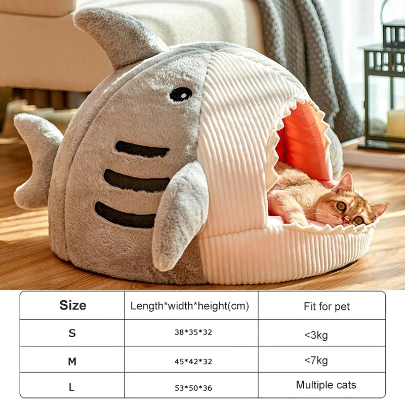 Enclosed Warm Cat Bed For Portable Pet Beds Sweet Kittens Basket Cushion Cat Pillow Mat Tent Puppy Nest Cave Cats House Goods Blue / M (45X42X32cm),Blue / S (38X35X32cm),grey / S (38X35X32cm),Blue / L (53X50X36cm)),grey / L (53X50X36cm)),grey / M (45X42X32cm)
