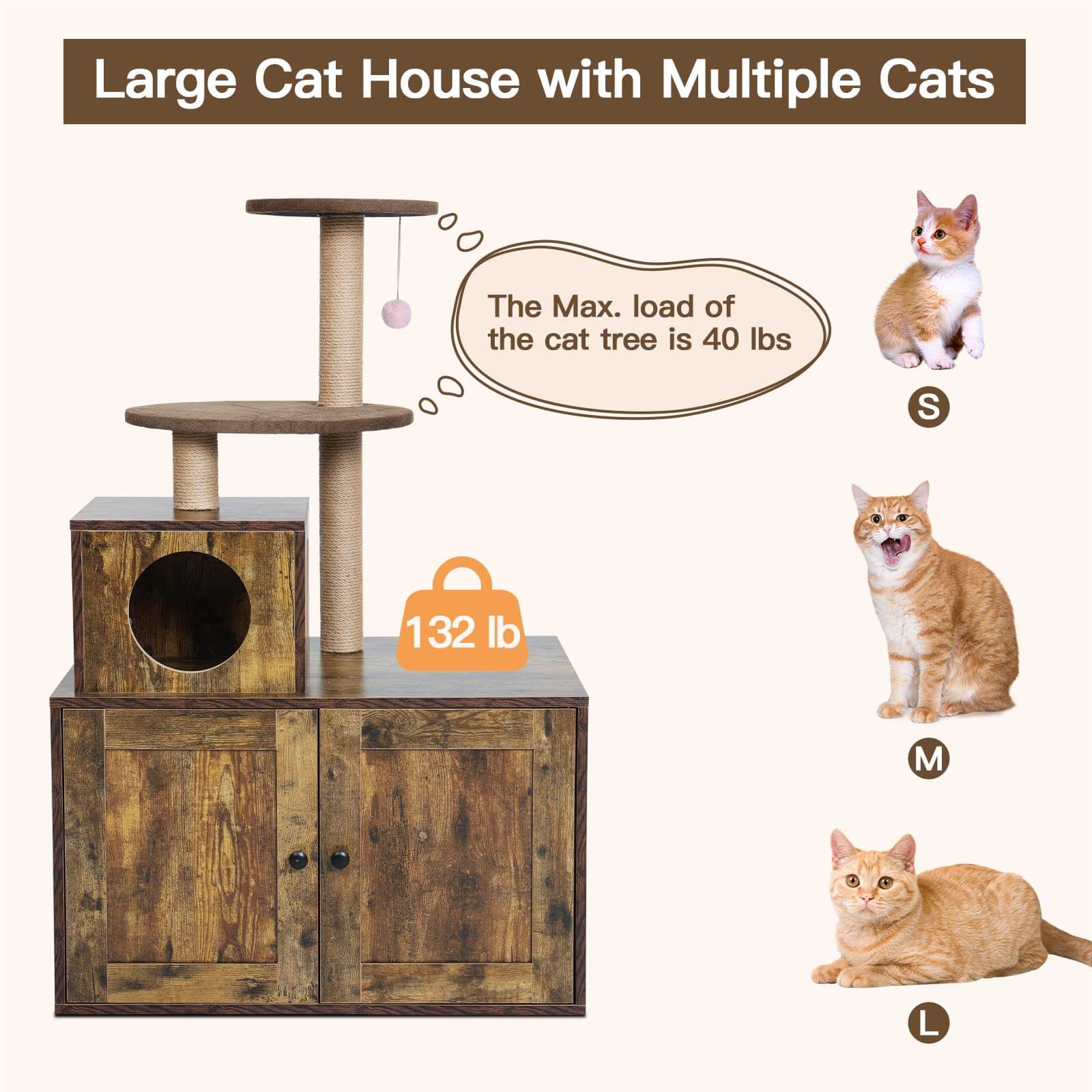 Cat Litter Box Enclosure PA720-Cat Litter Box Furniture