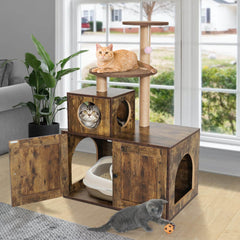 Cat Litter Box Enclosure PA720-Cat Litter Box Furniture