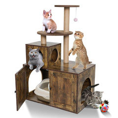 Cat Litter Box Enclosure PA720-Cat Litter Box Furniture