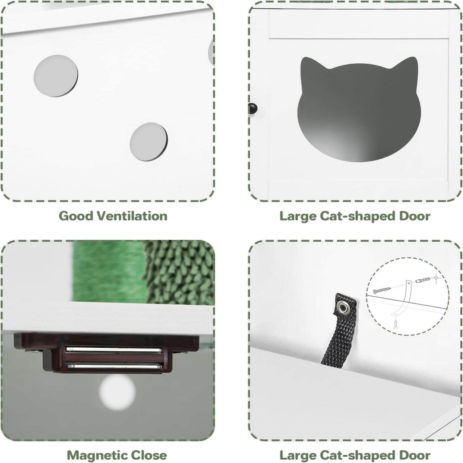 Litter Box Enclosure PF002-Cat Litter Box Furniture