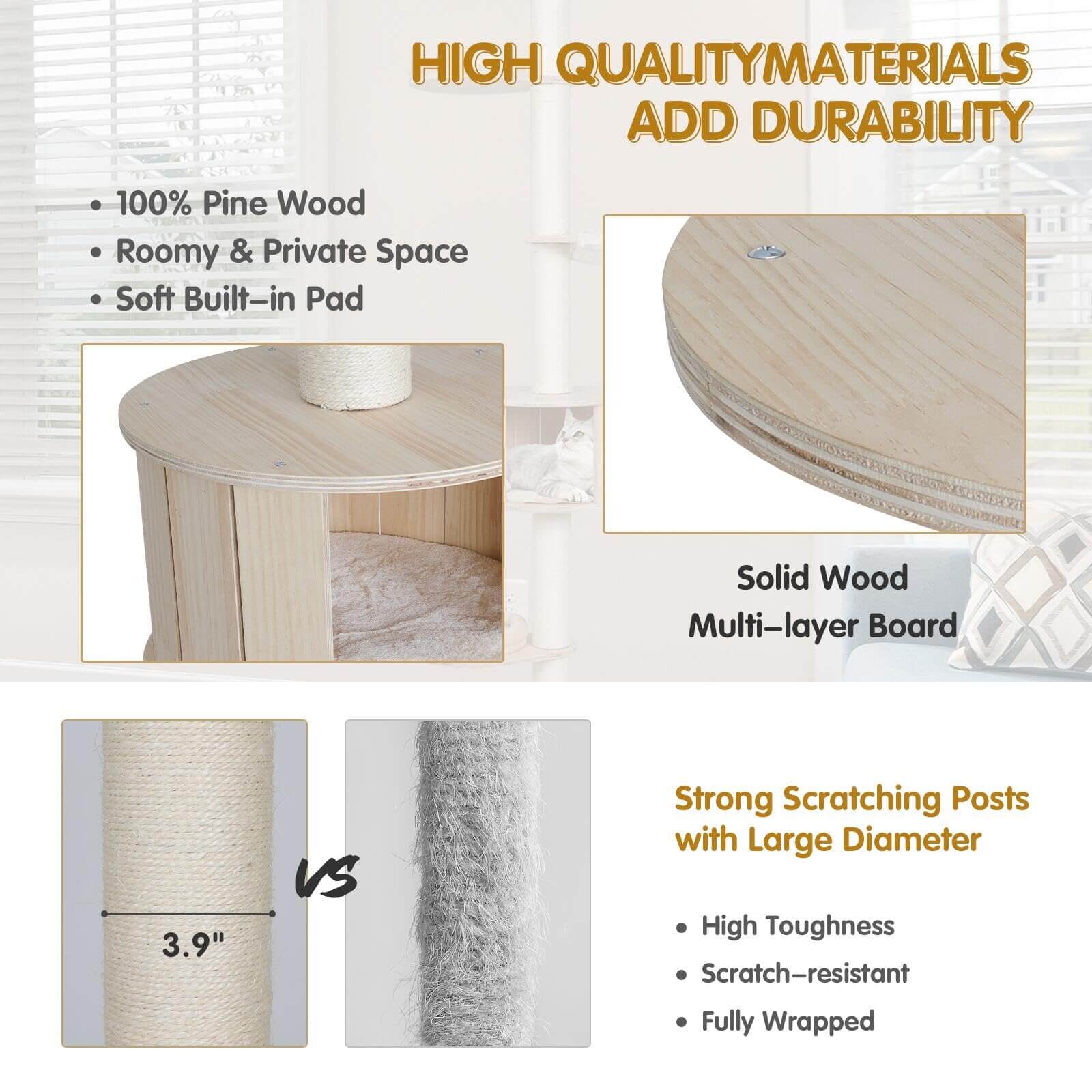 Floor to Ceiling Cat Tree PF008-