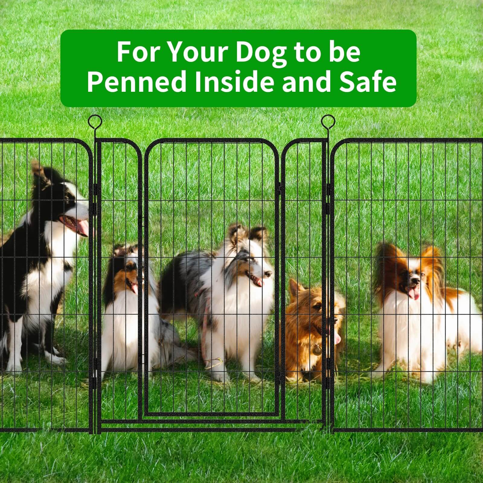 Dog Playpen Outdoor Extra Wide 24 Panels Heavy Duty Dog Fence PS7309*2 Dog Playpen