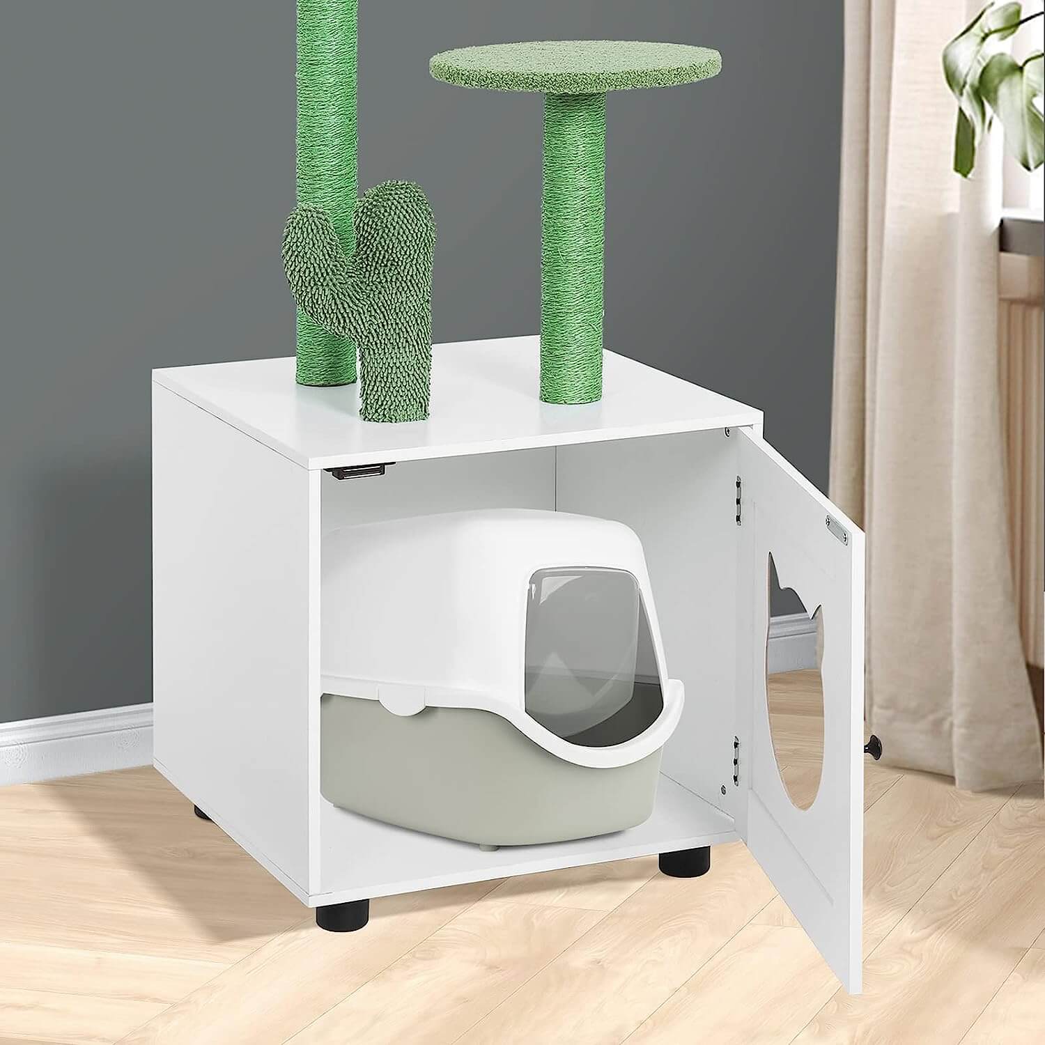 Litter Box Enclosure PF002-Cat Litter Box Furniture