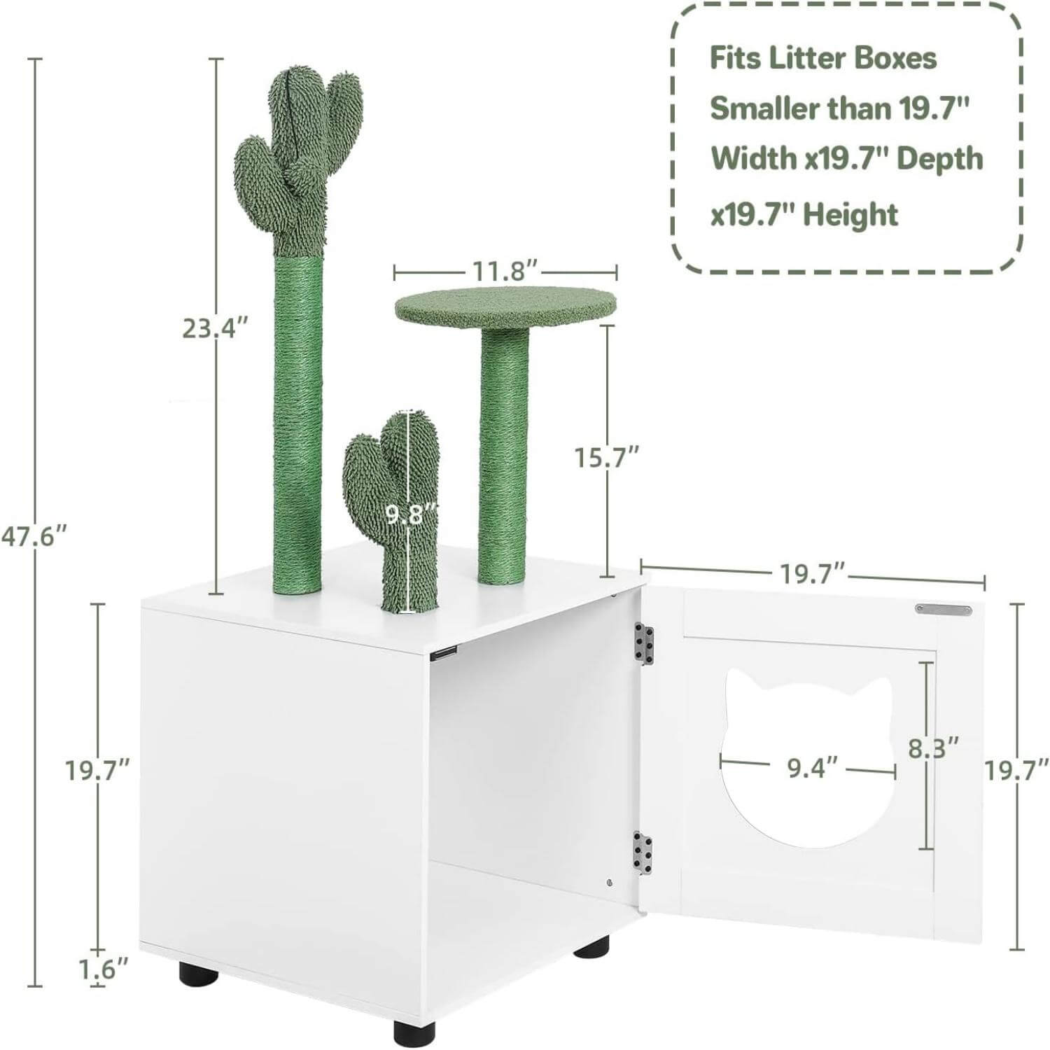 Litter Box Enclosure PF002-Cat Litter Box Furniture