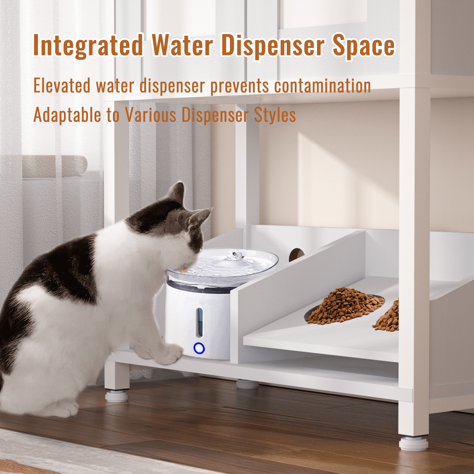 Cat Bowl Stand Cabinet PF029 Cat Feeding Stations