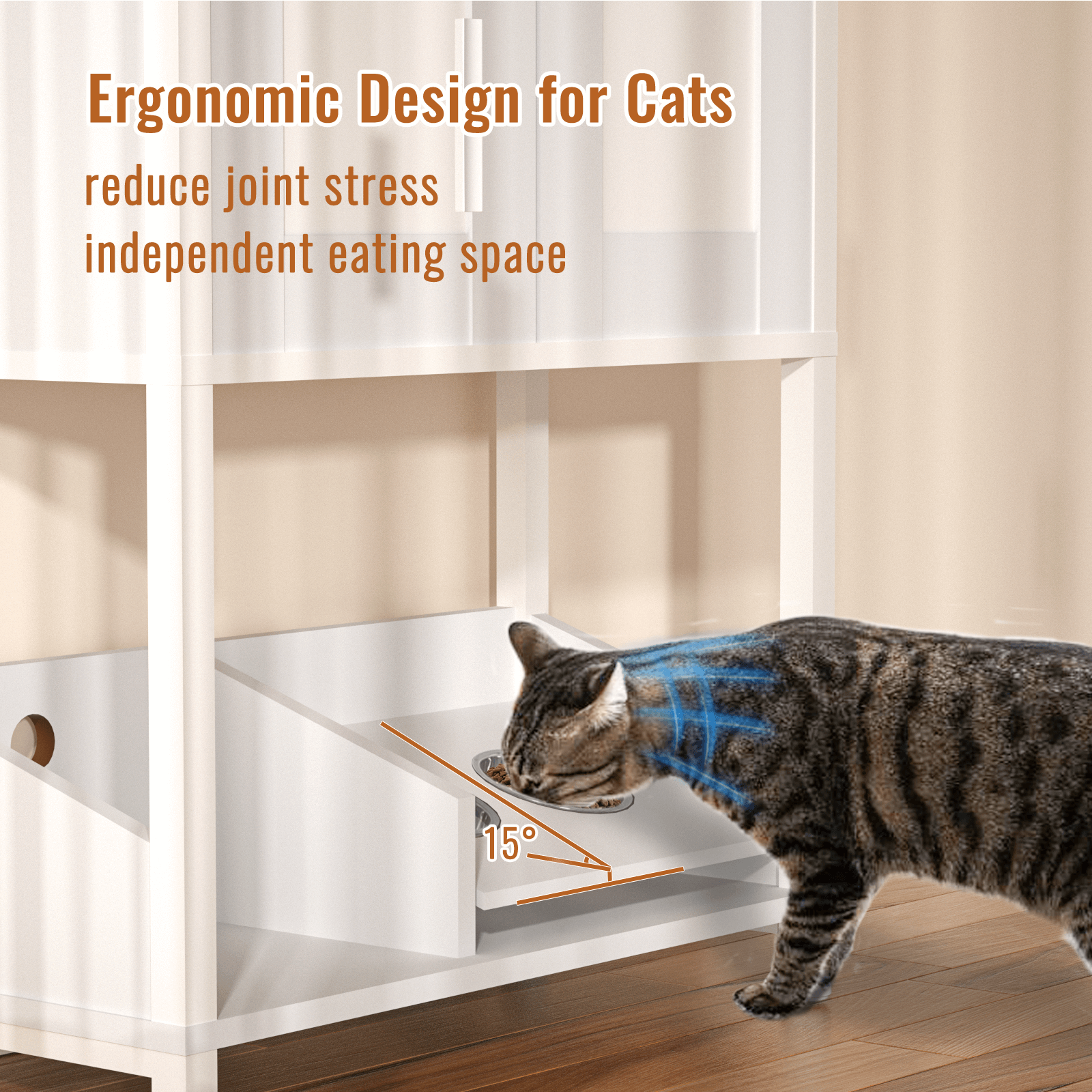 Cat Bowl Stand Cabinet PF029 Cat Feeding Stations