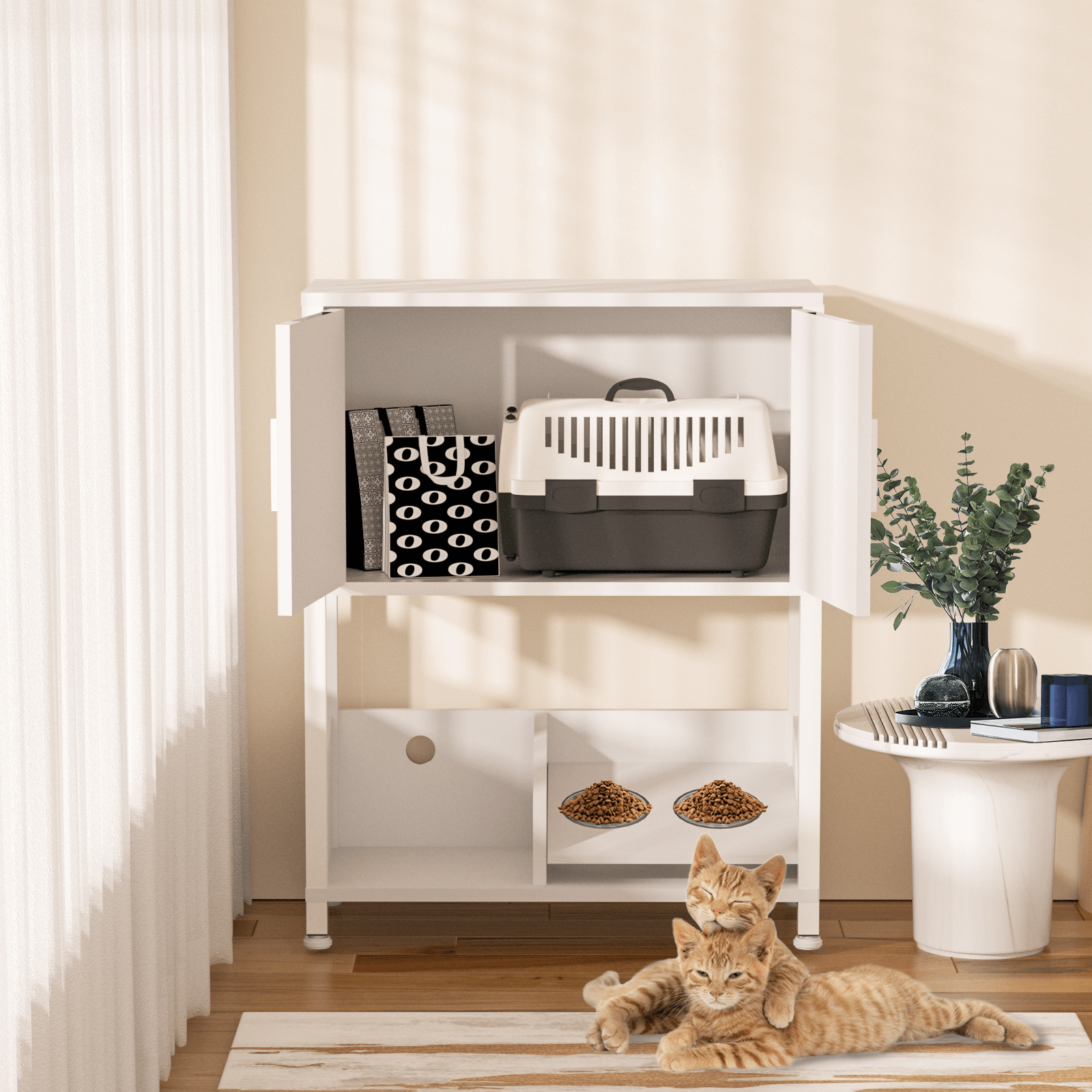 Cat Bowl Stand Cabinet PF029 Cat Feeding Stations