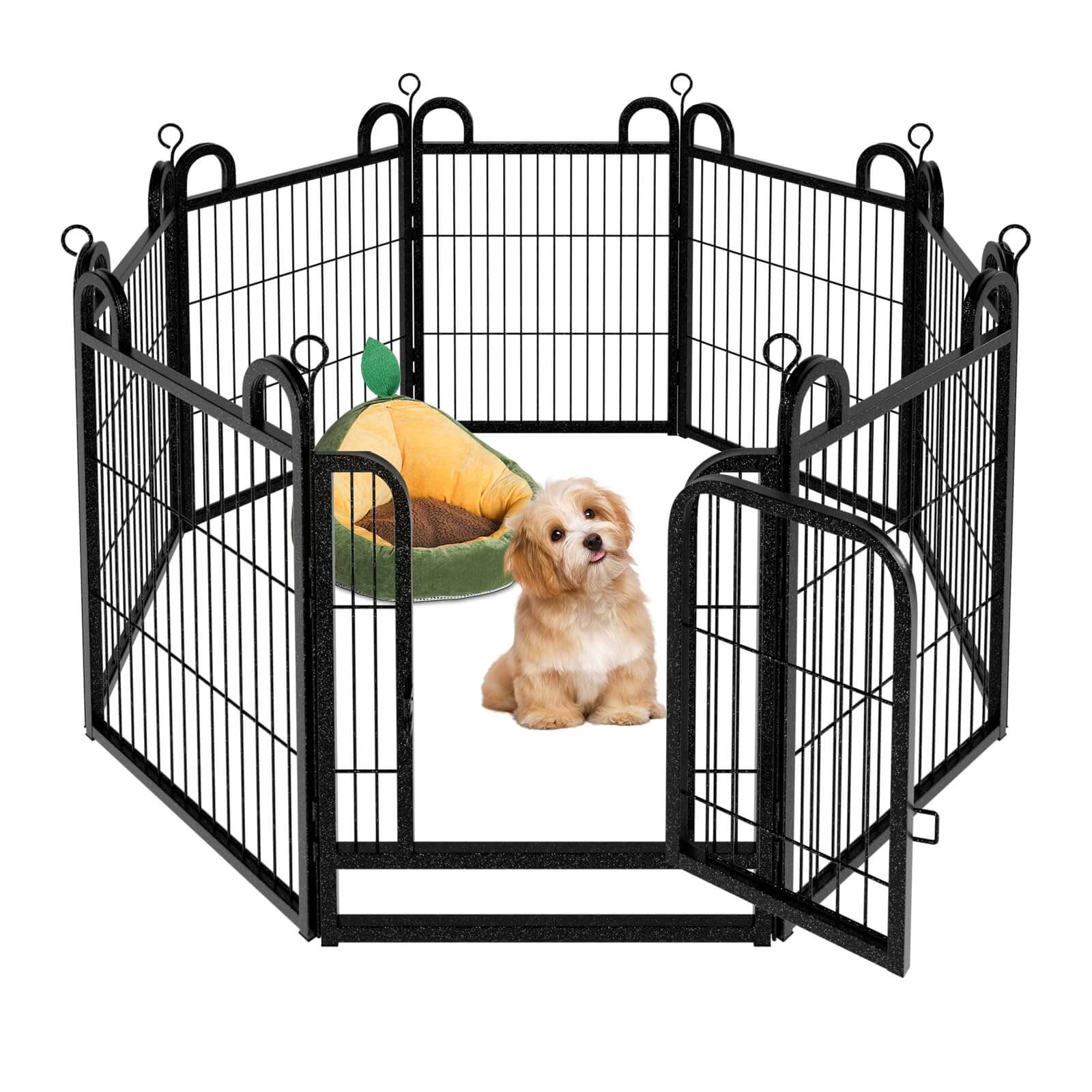 Puppy Playpen Small Dog Fence Indoor Outdoor 24in High -6 Panels and 8 Panels PS770 PS773 8panels