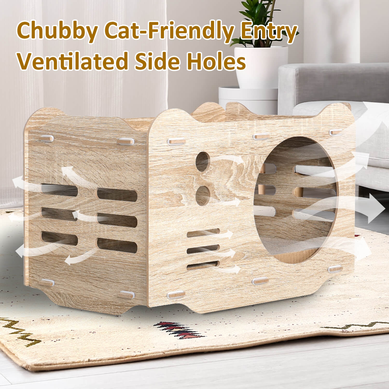 Wooden Cat House Stackable Collapsible Condos PF019 Cat Condos/Beds