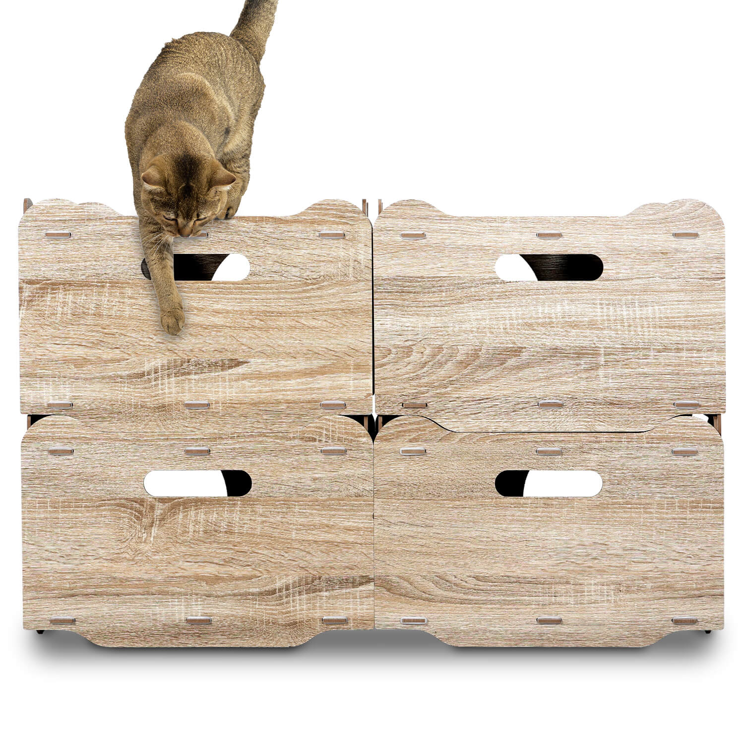 Wooden Cat House Stackable Collapsible Condos PF019 Cat Condos/Beds