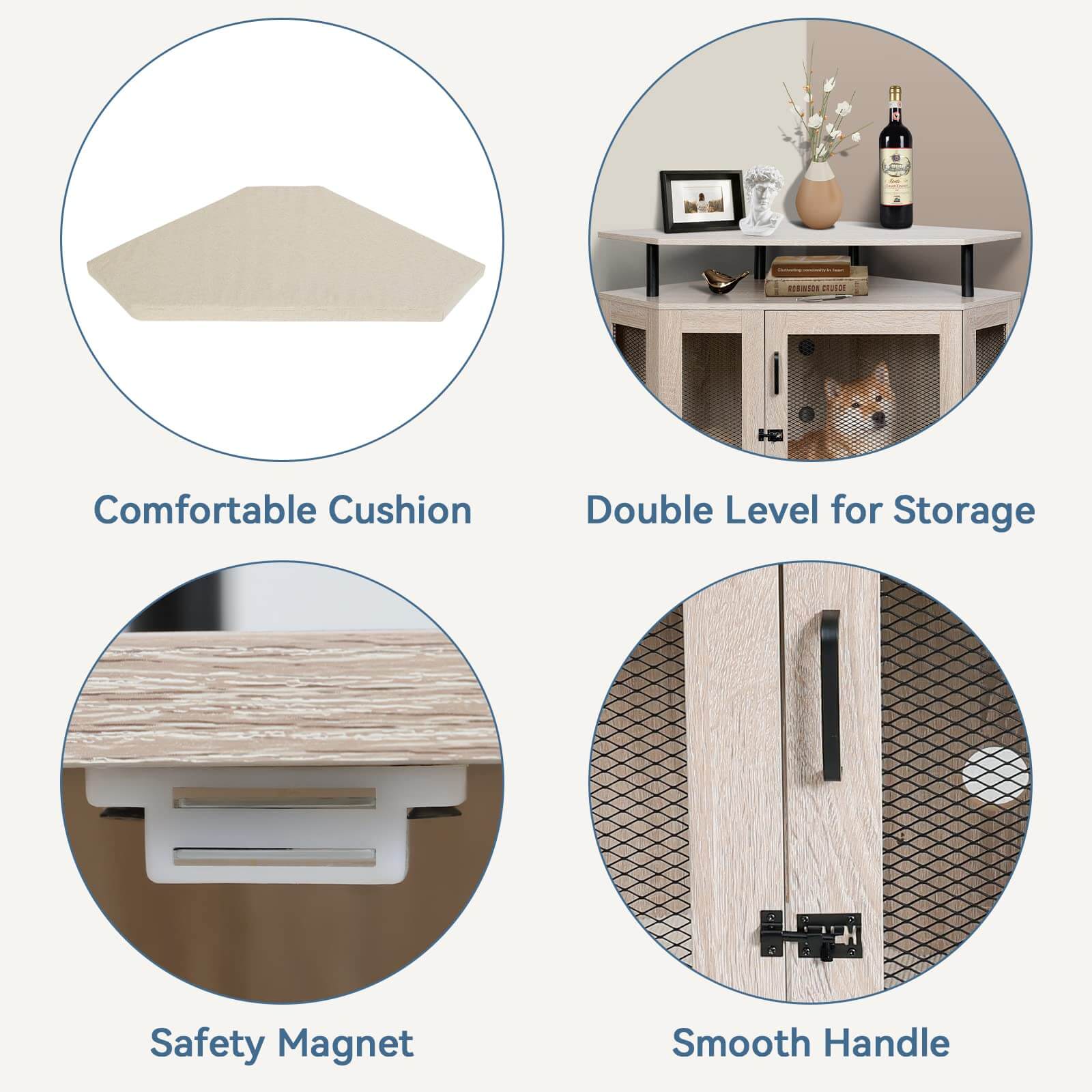 Corner Pet House with Multiple Function PF7316