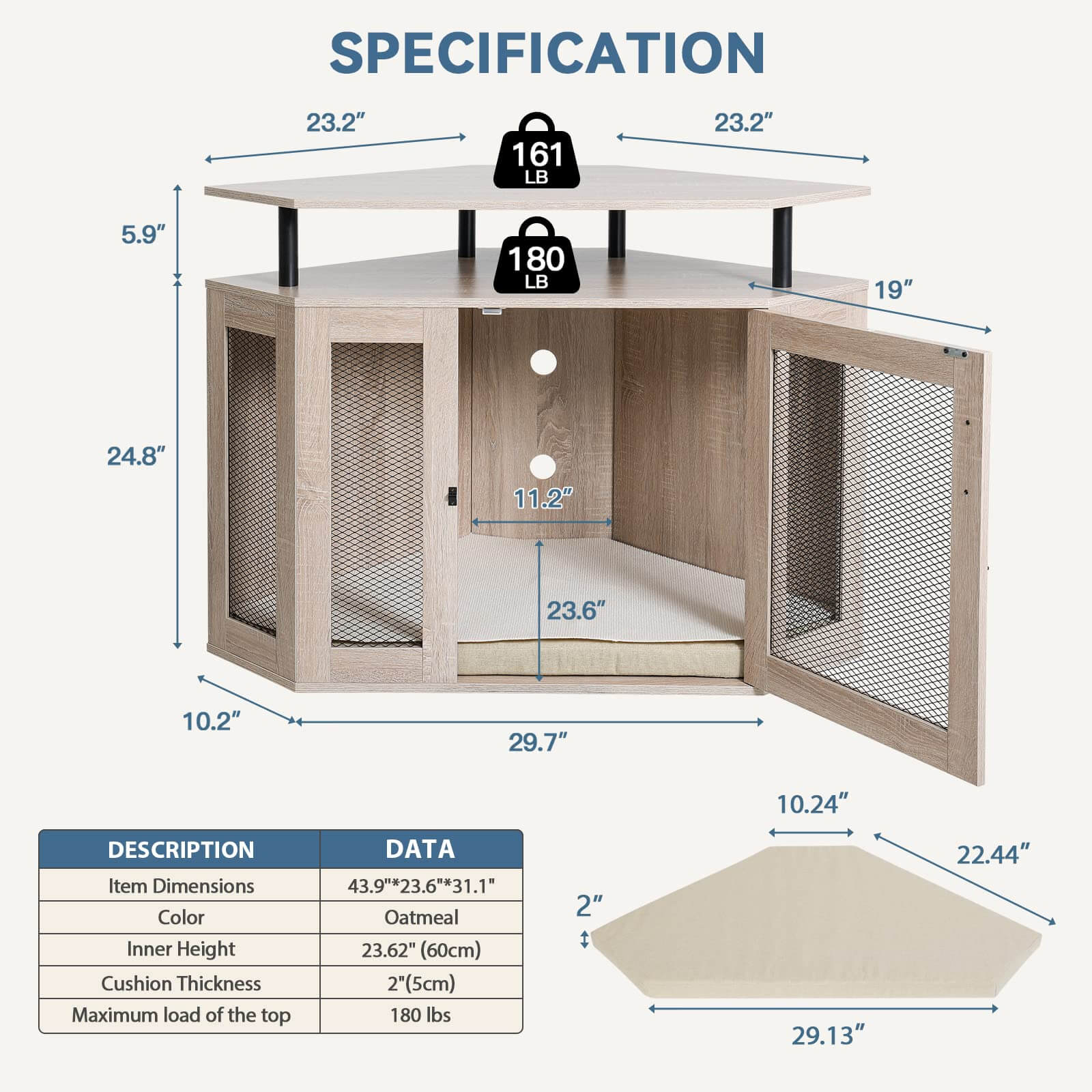 Corner Pet House with Multiple Function PF7316