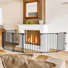 8 Panels Baby Gate Heavy Duty Playpen PA739 8 panels-black
