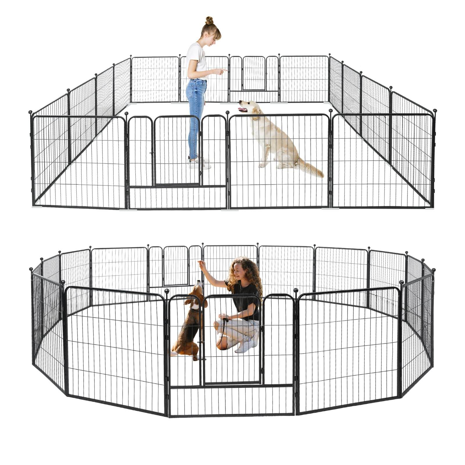 Dog Playpen 8/16 Panels 32'' 16 Panels