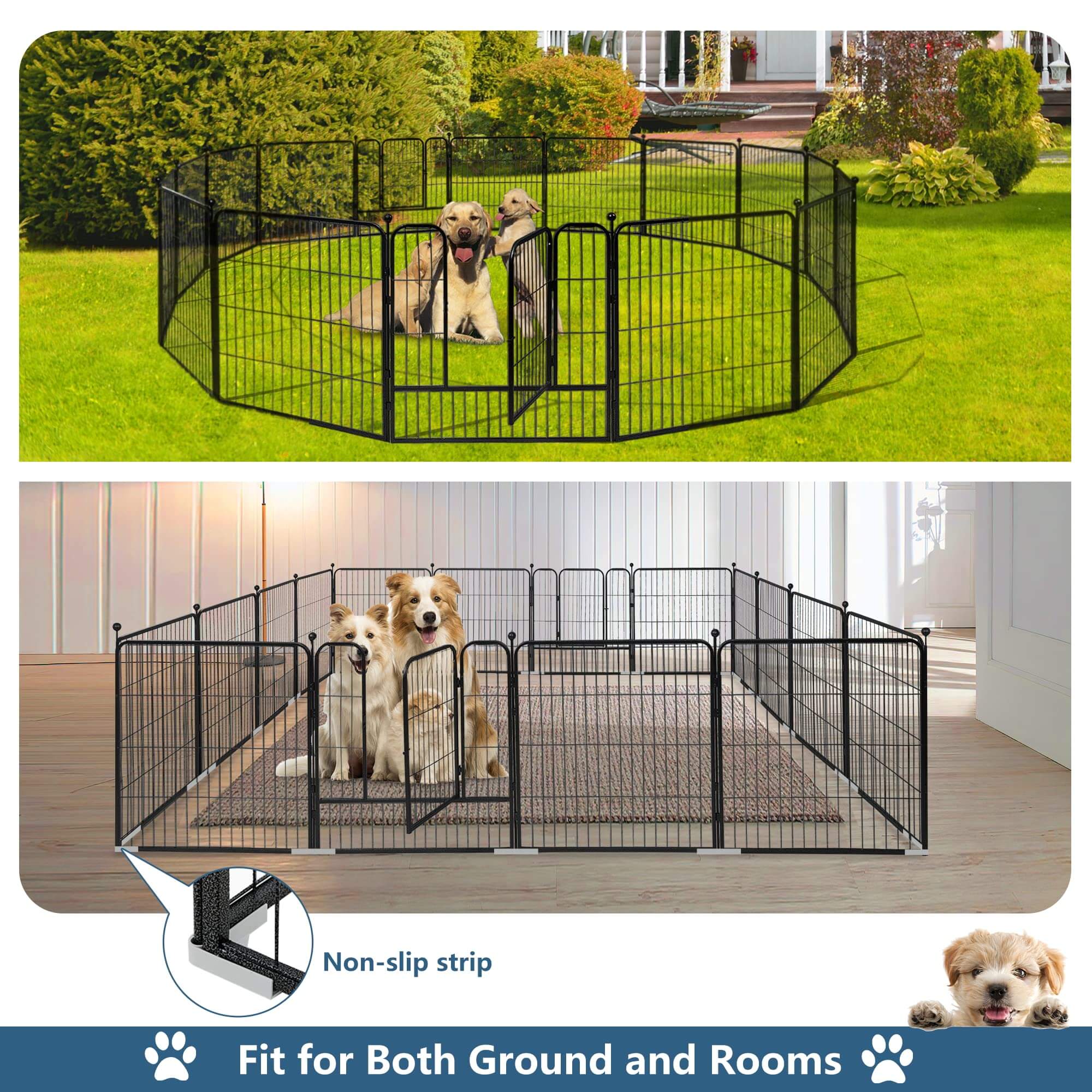 Dog Playpen 8/16 Panels 32'' 8 Panels,16 Panels